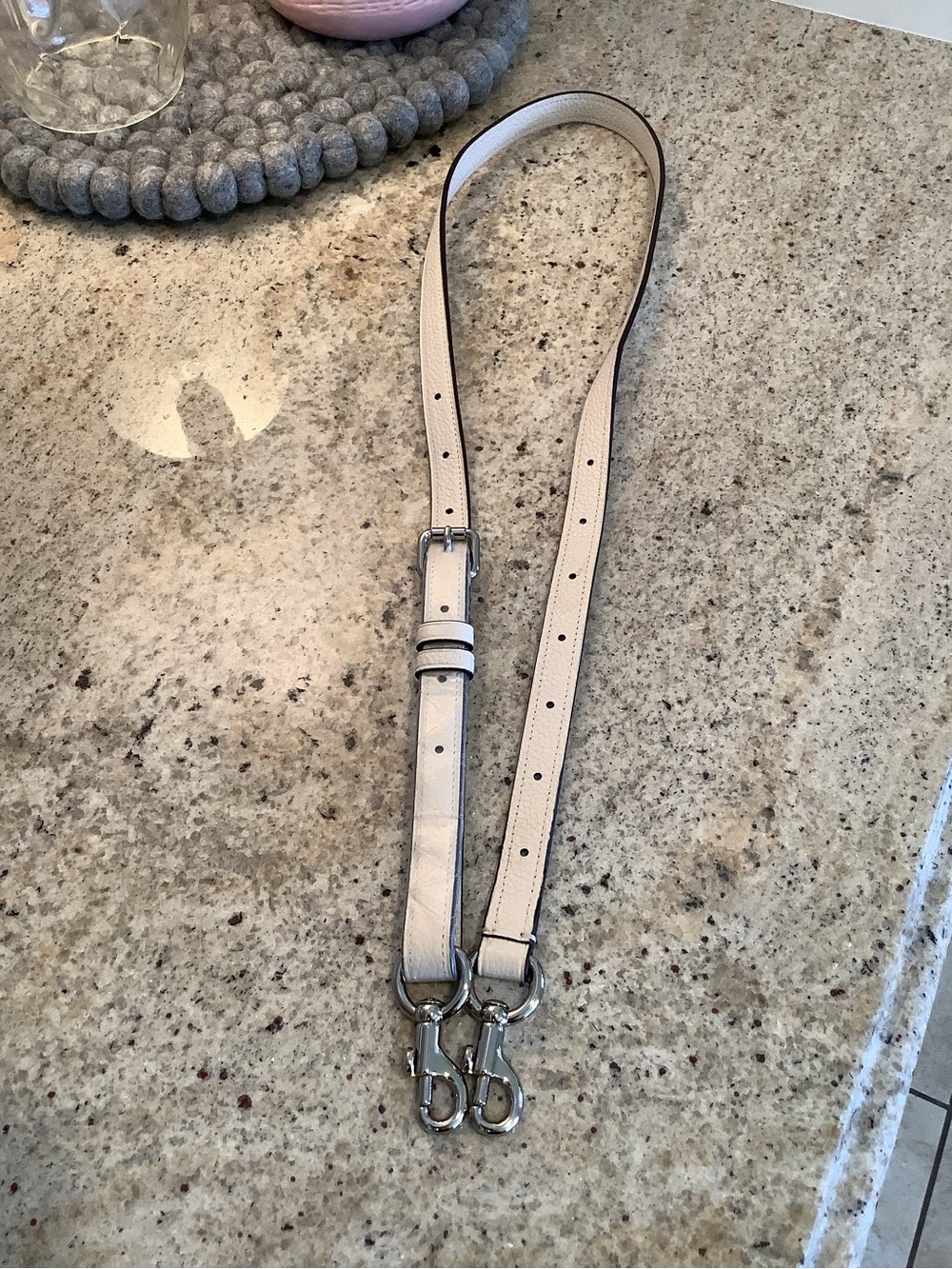 Coach Cream Leather Bag Strap with Silver Hardware * Strap Only for a Coach Bag